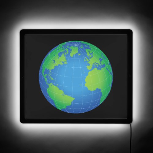 World Globe Map LED Sign