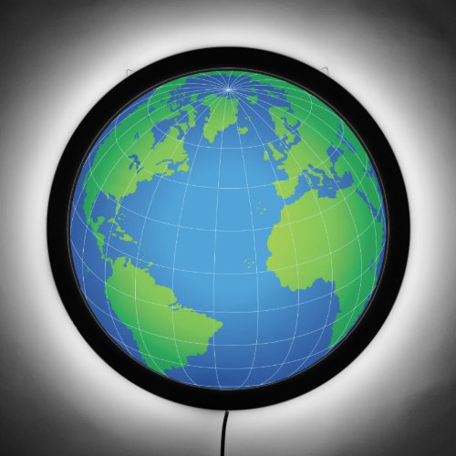 World Globe Map LED Sign
