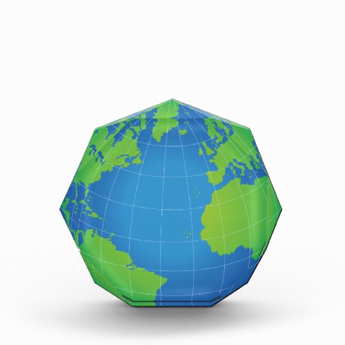 World Globe Map Photo Block