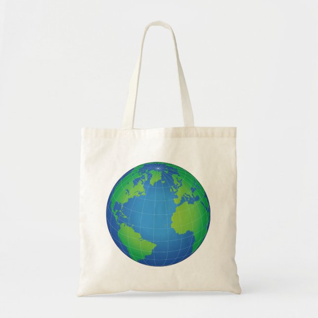 World Globe Map Tote Bag (Front)