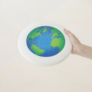 World Globe Map Wham-O Frisbee