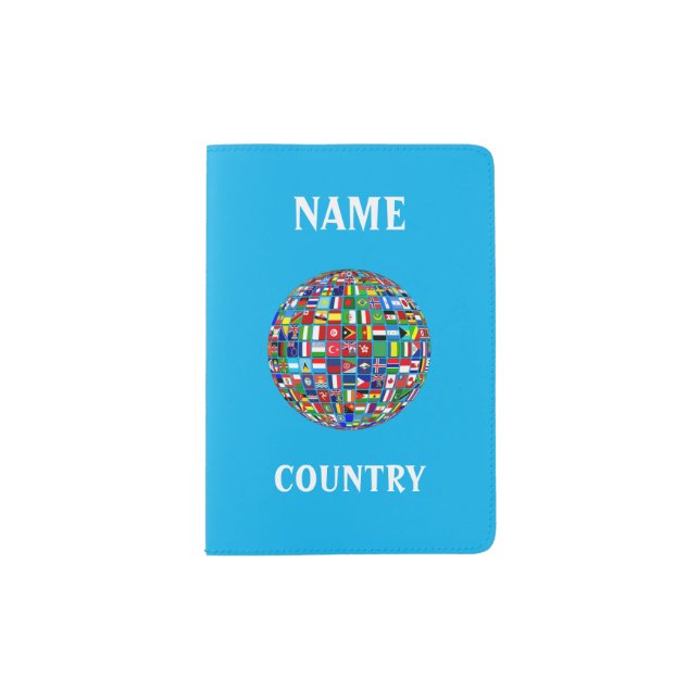 World Globe Passport Protector Passport Holder (Front)