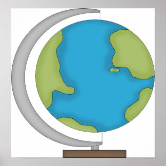 World Globe Poster