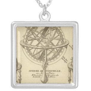 World Globe Silver Plated Necklace