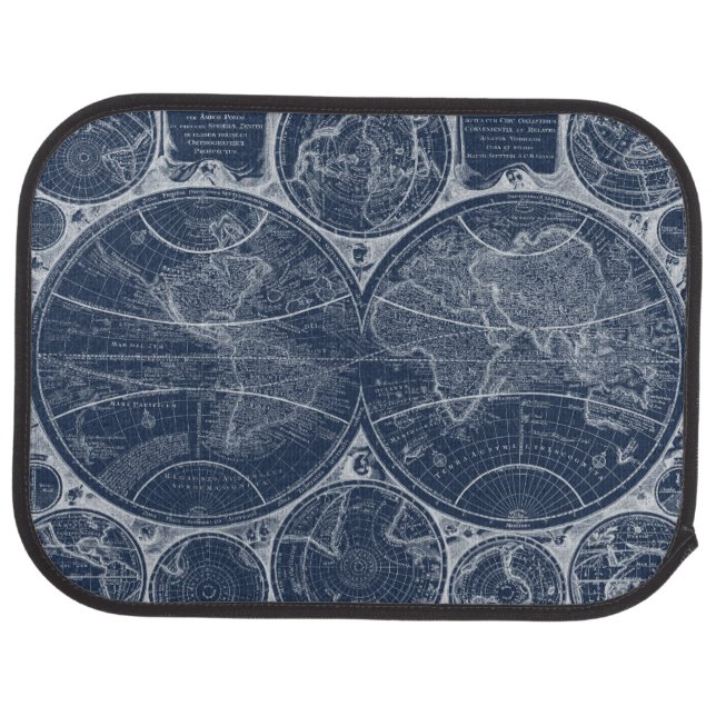 World Globes Blueprint Car Floor Mat (Rear)
