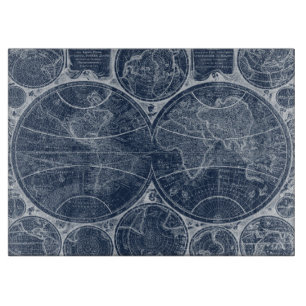 World Globes Blueprint Cutting Board
