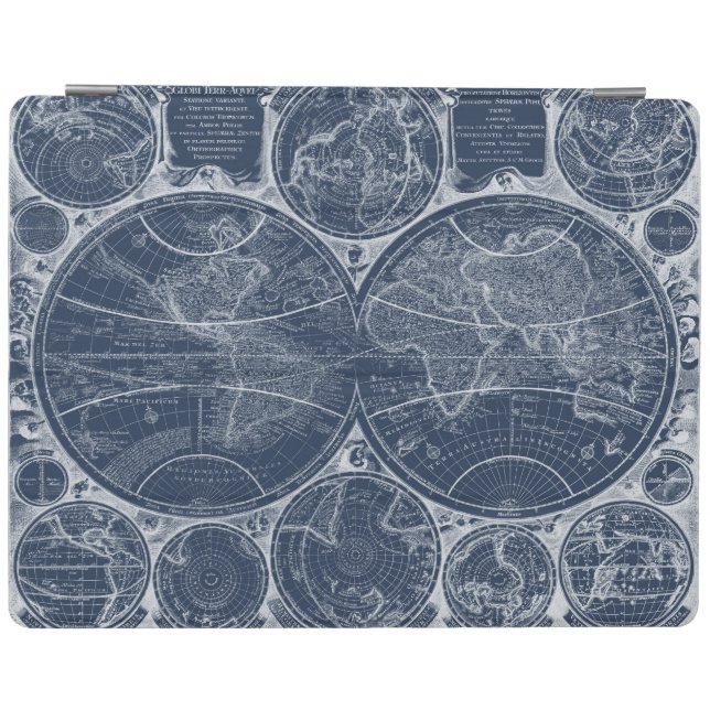 World Globes Blueprint iPad Air Cover (Horizontal)