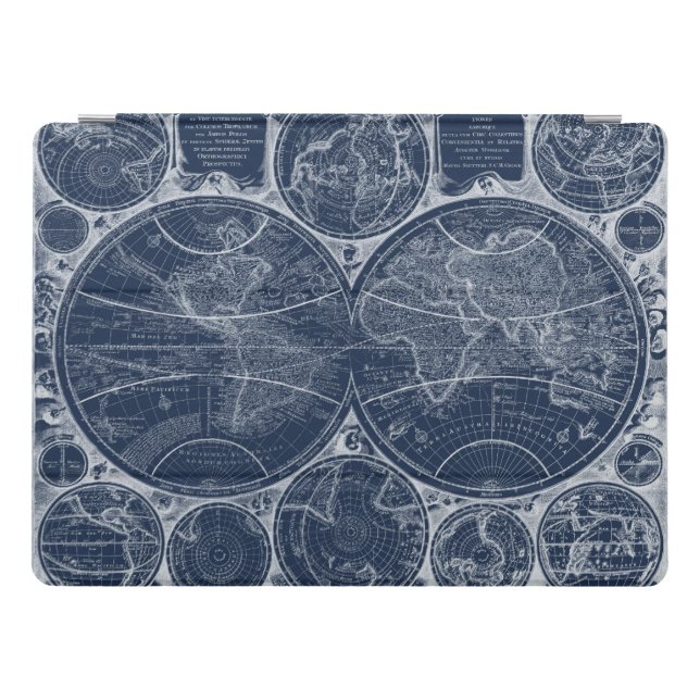 World Globes Blueprint iPad Pro Cover (Horizontal)