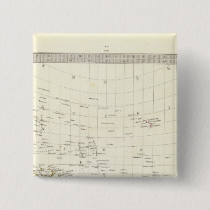 World, gnomonic proj III Polynesia Pinback Button