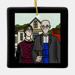 World Goth Day American Gothic Ornament