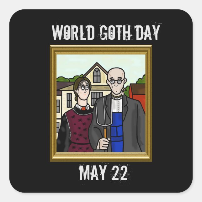 World Goth Day  American Gothic Sticker (Front)