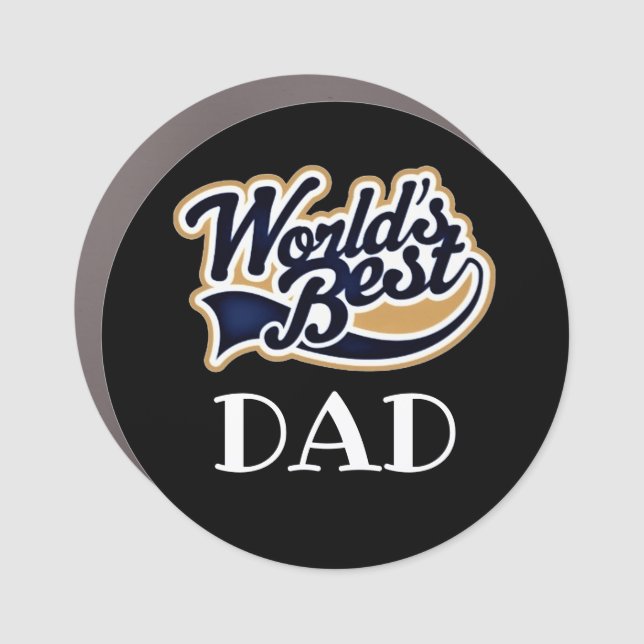 World Greatest Dad Car Magnet (Front)