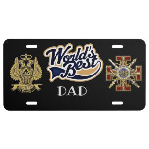 World Greatest Dad Freemason License Plate