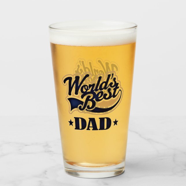 World Greatest Dad Glass (Front Filled)