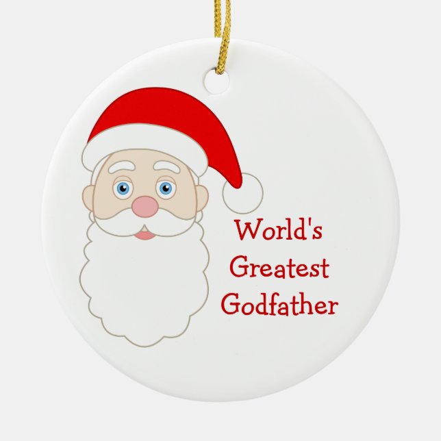 World Greatest Godfather Ceramic Ornament (Front)