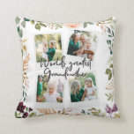 world greatest grandmother watercolor floral photo throw pillow<br><div class="desc">Let that special person know they're the Worlds greatest Grandmother with this watercolor floral design,  add your own multi photo. Beautiful thoughtful gift.</div>