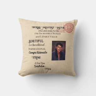 World Greatest Sister  Throw Pillow