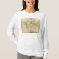 World Hand Colored map