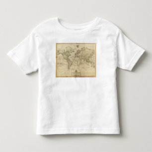 World Hand Colored map Toddler T-shirt