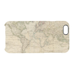 World Hand Colored map Clear iPhone 6/6S Case