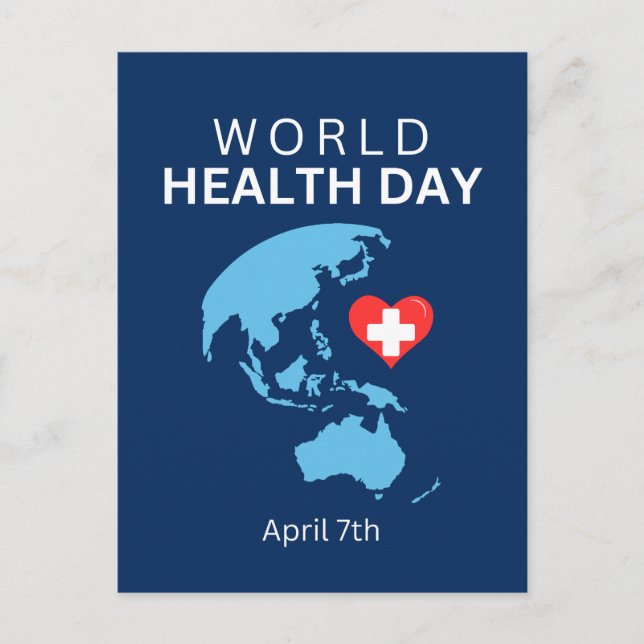 World Health Day April 7th Postcard (Front)