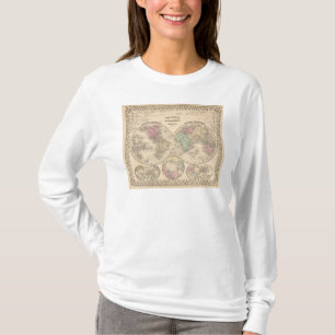 World hemispheres Map by Mitchell T-Shirt