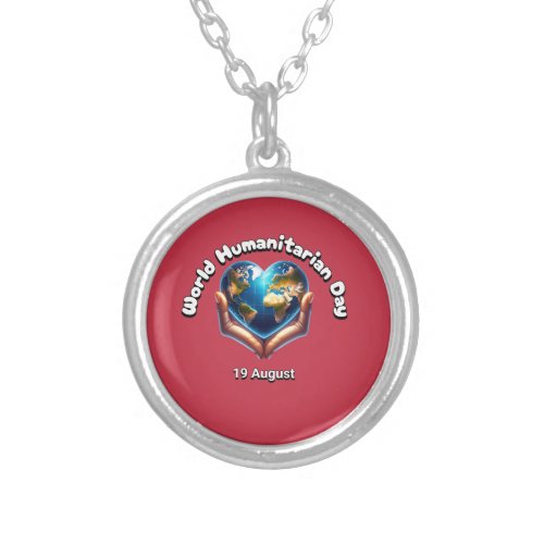 World Humanitarian Day 19 August Silver Plated Necklace