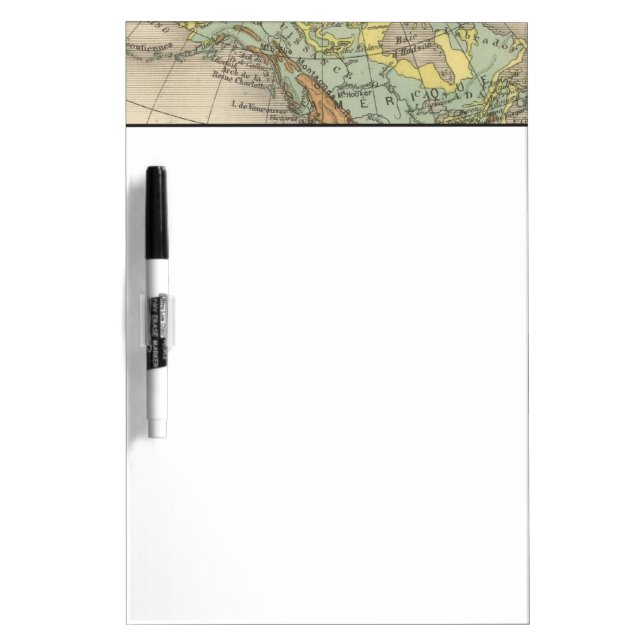 World hypsometric maps dry erase board (Front)