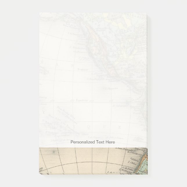 World hypsometric maps post-it notes (Front)
