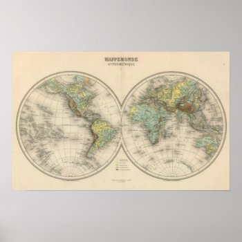 World Hypsometric Maps Poster by davidrumsey at Zazzle