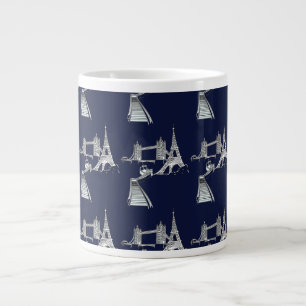 World Icons Dk Blue Giant Coffee Mug