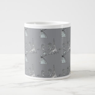World Icons Gray    Giant Coffee Mug