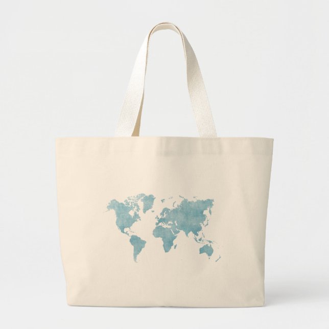 World in Blue Tote Bag (Front)