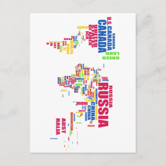 World in words postcard
