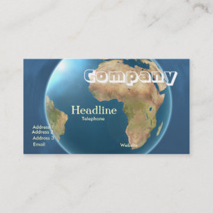 World International Globe Business Card /2012 Cldr