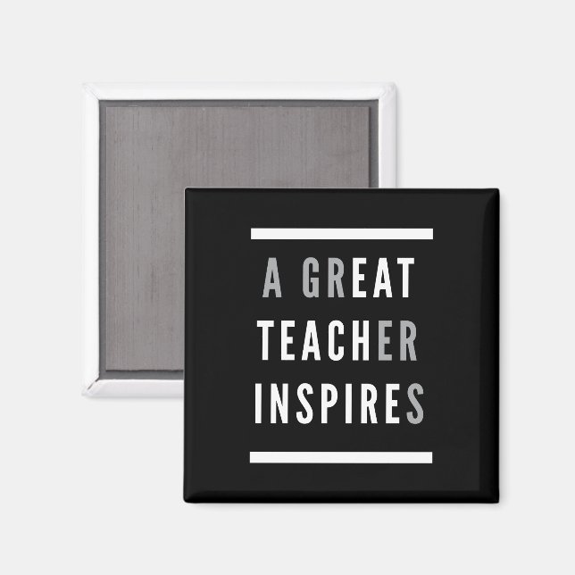 World International Teachers Day Eat Teach Inspire Magnet (Front/Back)