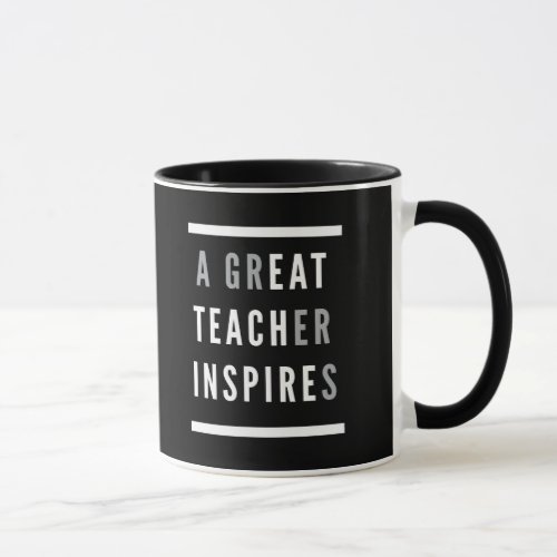World International Teachers Day Eat Teach Inspire Mug