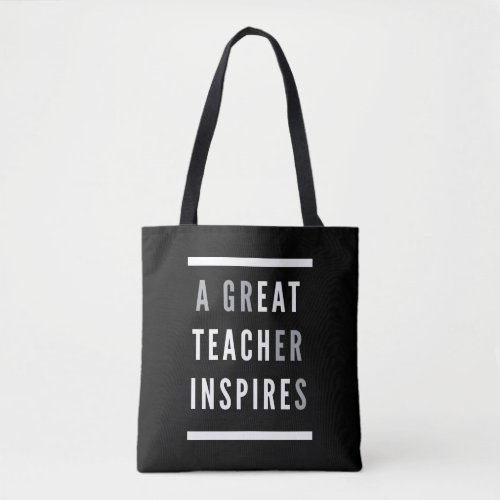 World International Teachers Day Eat Teach Inspire Tote Bag