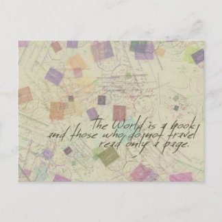 World is a book Postcard