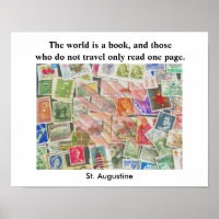 World is a Book -quote poster