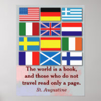 World is a book - St. Augustine Poster