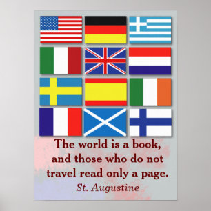 World is a book - St. Augustine Poster