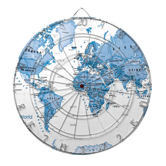 World is Art Blue - Children Dart Board (Front)