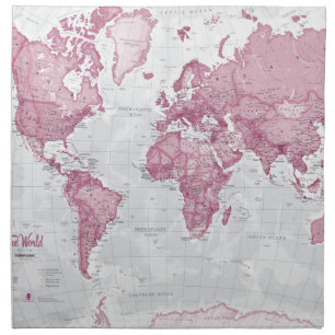 World is Art - Pink Napkin