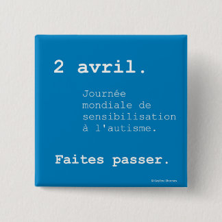 World Journée of the autism swipes in Button