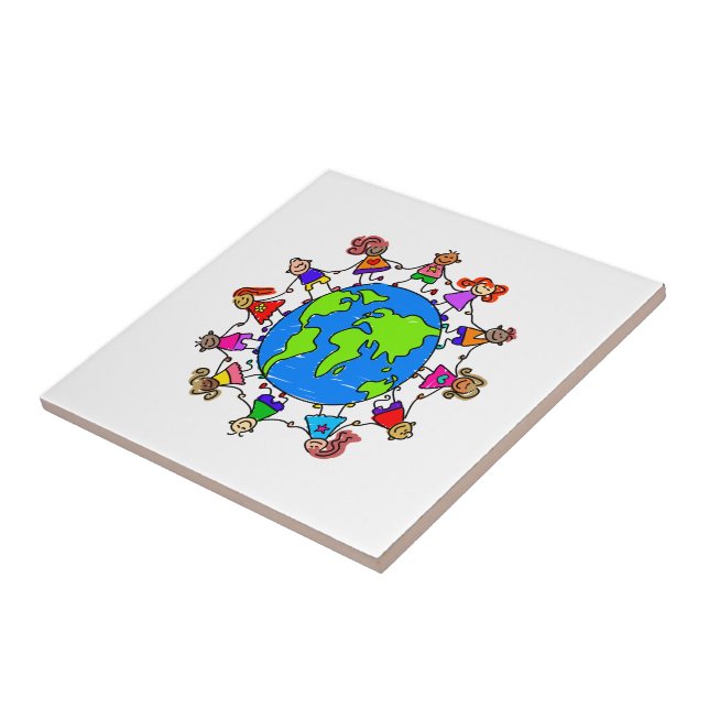 World Kids Ceramic Tile (Side)