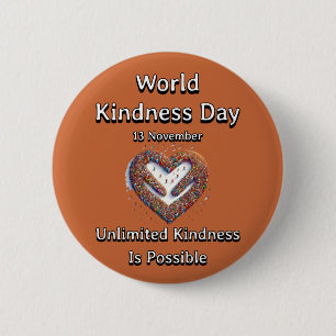 World Kindness Day. Unlimited Kindness Button