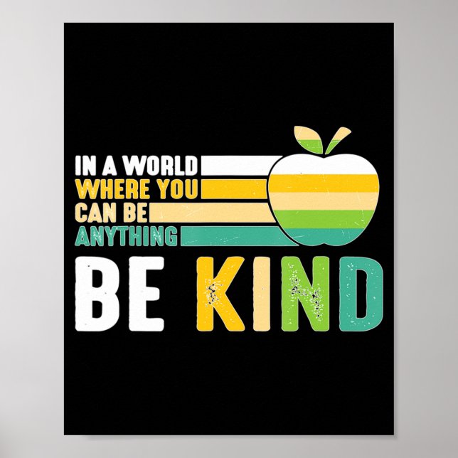 World Kindness Unity Day Antibullying Be Nice Kind Poster (Front)