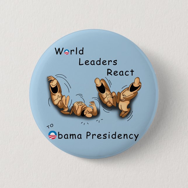 World Leaders React (Obama) Button (Front)