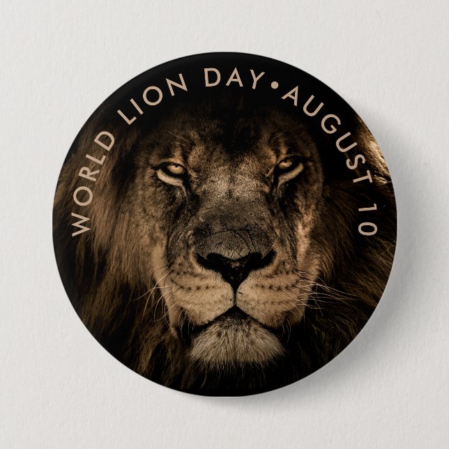 World Lion Day Button (Front)